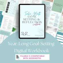Load image into Gallery viewer, 12 Month Goal Setting &amp; Reflection Workbook